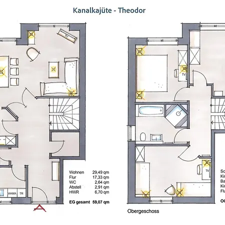Kanalkajuete Theodor Apartment *